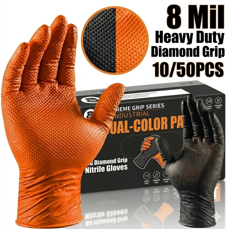 Guantes de Nitrilo Naranja Res - Nitrile Mechanic Glove reseña y precio