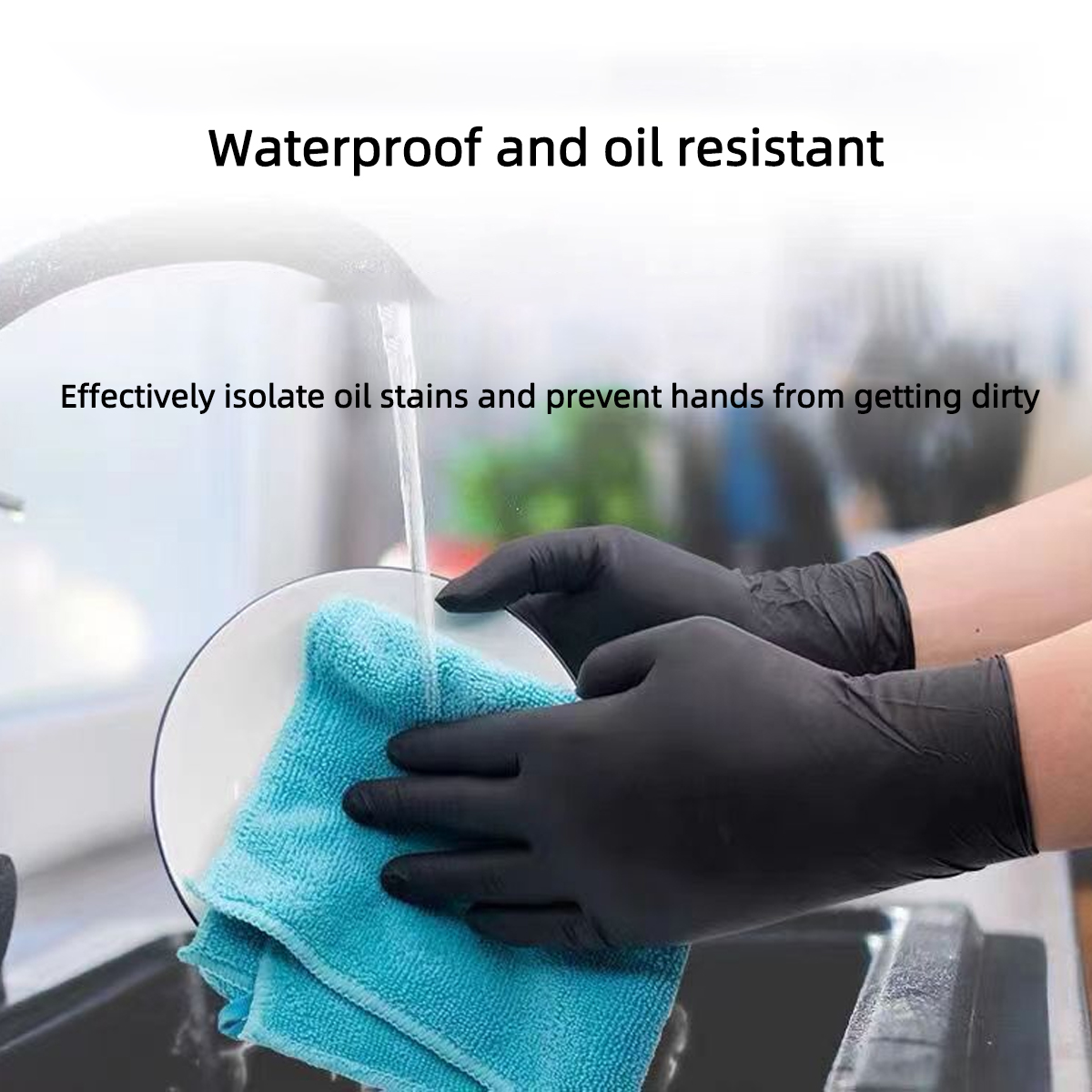 Guantes de vinilo negros de 20 - Rubber Glove Cleaning reseña y precio