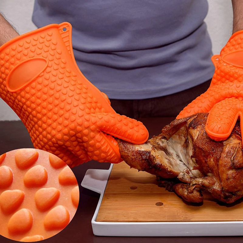 Guantes para asar de silicona  - Oven Mitt Silicone reseña y precio