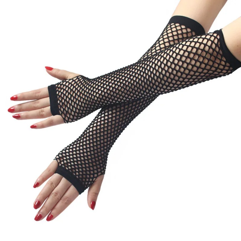 Guantes largos sin dedos de re - Fingerless Glove Knit reseña y precio