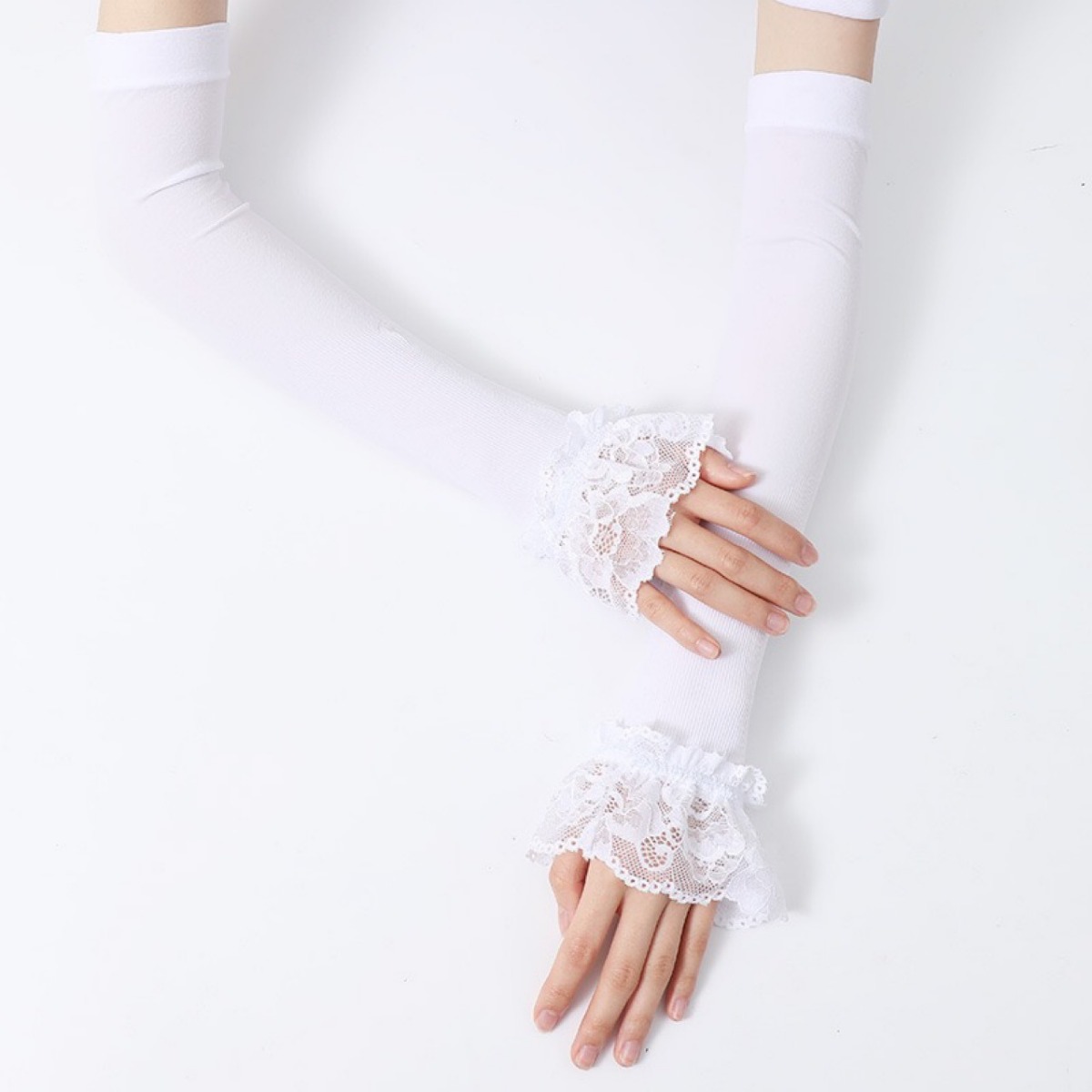 Guantes Largos Elásticos sin D - Fingerless Glove Knit reseña y precio