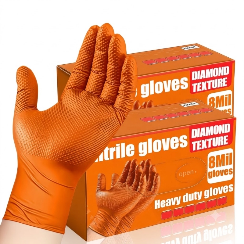 Guantes de Nitrilo Naranja Res - Nitrile Mechanic Glove reseña y precio